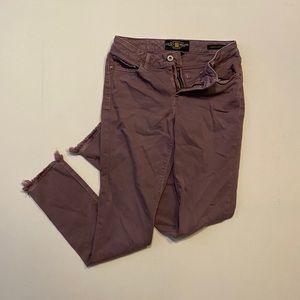 purple Lucky Brand skinny jeans